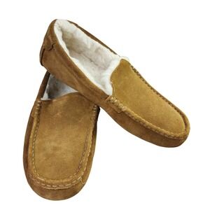 Koolaburra by UGG Womens Moccasin Slippers Brown Suede Shearling Lined Sz‎ 12